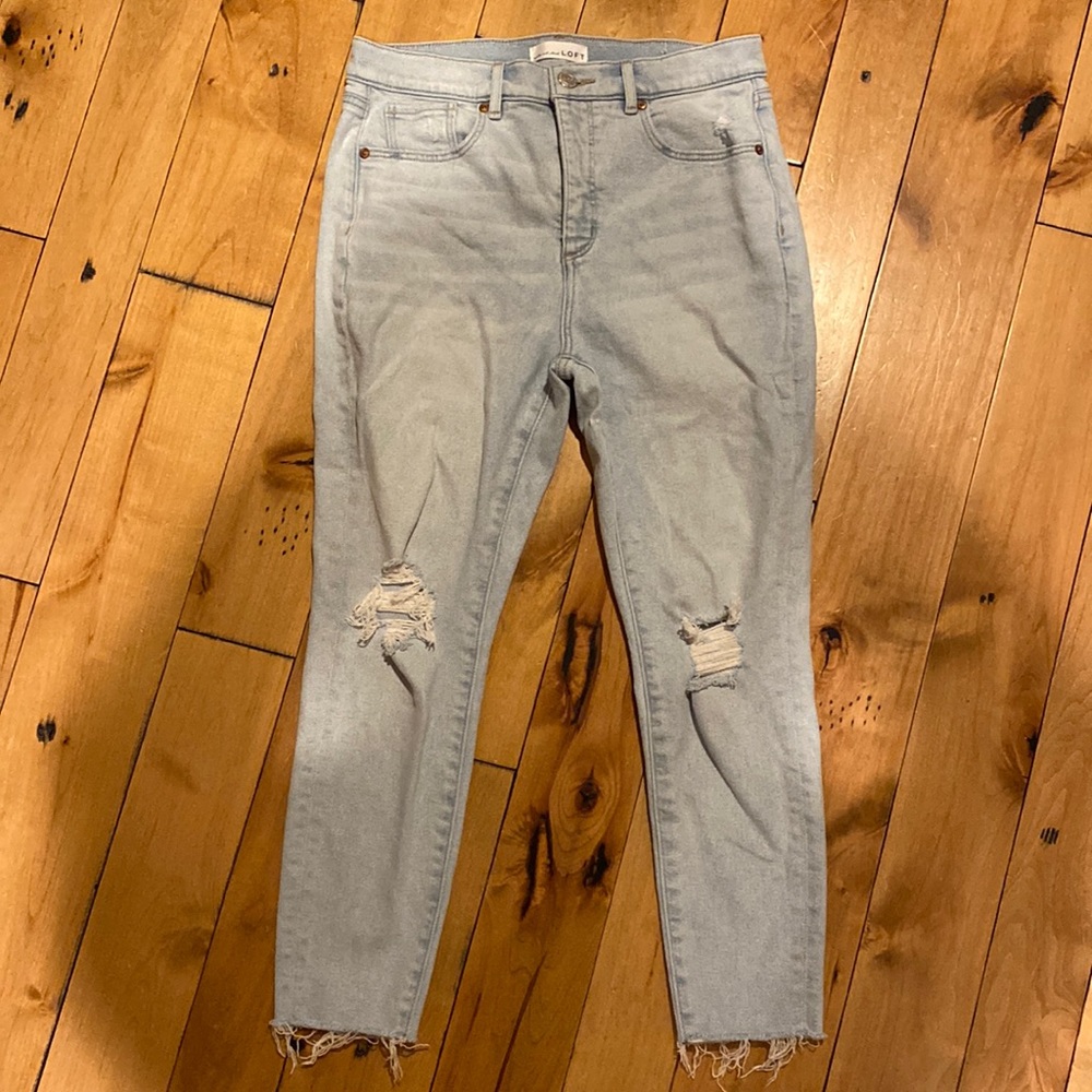 Loft High Waist Skinny Ankle